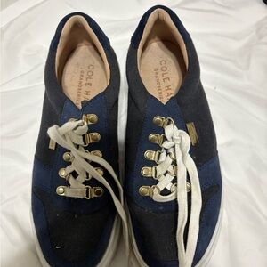 Cole Haan Dark Blue Sneakers with Gold Details